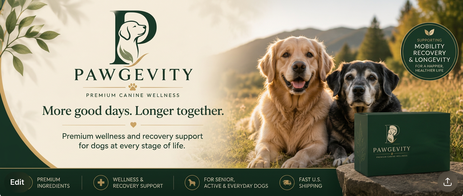Pawgevity premium canine wellness banner